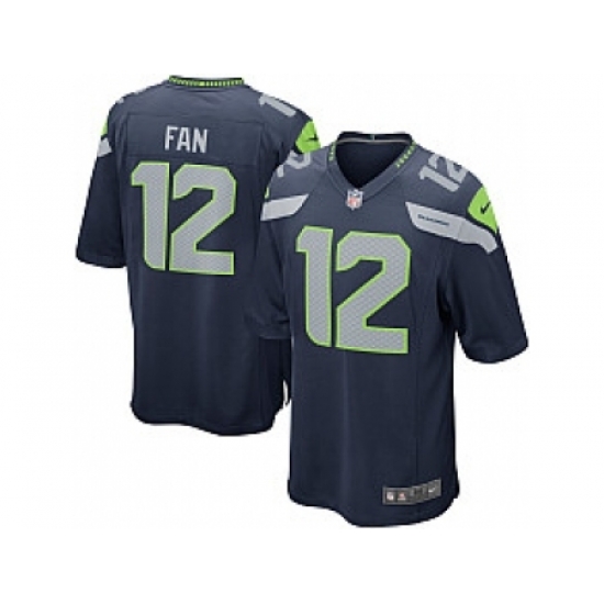 Nike Seattle Seahawks 12 Fan Blue Game NFL Jersey Nike Seattle Seahawks 12 Fan Blue Game NFL Jersey