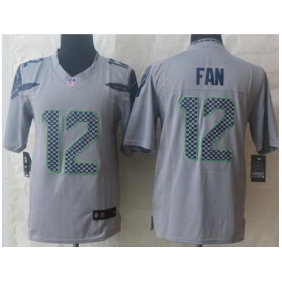 Nike Seattle Seahawks 12 Fan Grey LIMITED NFL Jersey Nike Seattle Seahawks 12 Fan Grey LIMITED NFL Jersey