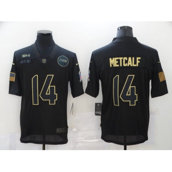 Nike Seattle Seahawks 14 DK Metcalf Black 2020 Salute To Service Limited Jersey Nike Seattle Seahawks 14 DK Metcalf Black 2020 Salute To Service Limited Jersey
