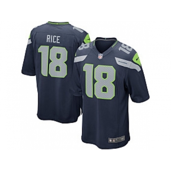 Nike Seattle Seahawks 18 Sidney Rice Blue Game NFL Jersey Nike Seattle Seahawks 18 Sidney Rice Blue Game NFL Jersey