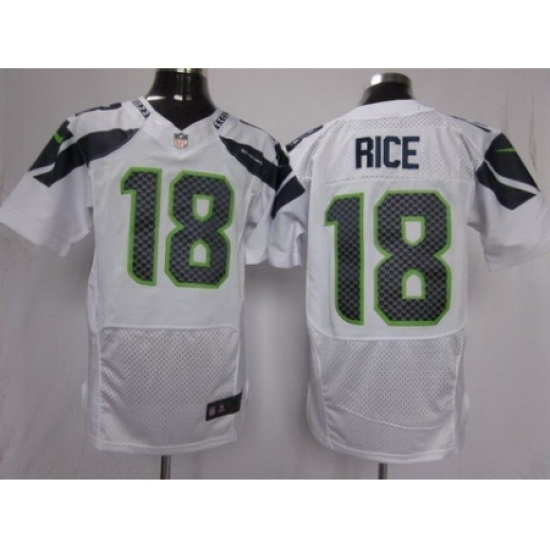 Nike Seattle Seahawks 18 Sidney Rice White Elite NFL Jersey Nike Seattle Seahawks 18 Sidney Rice White Elite NFL Jersey