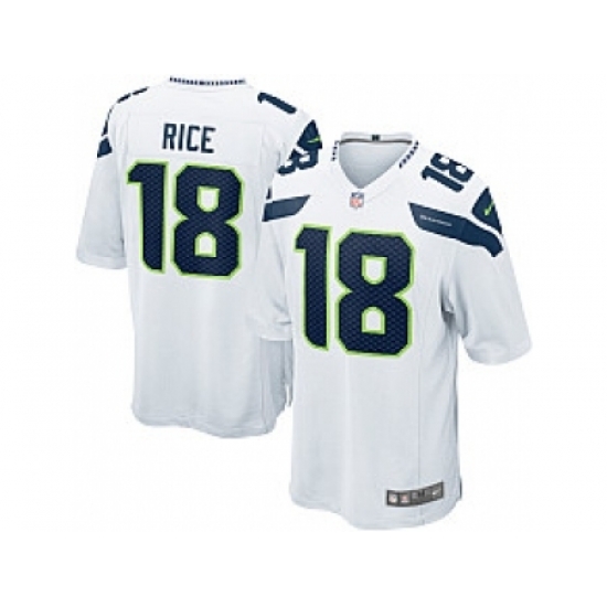Nike Seattle Seahawks 18 Sidney Rice White Game NFL Jersey Nike Seattle Seahawks 18 Sidney Rice White Game NFL Jersey