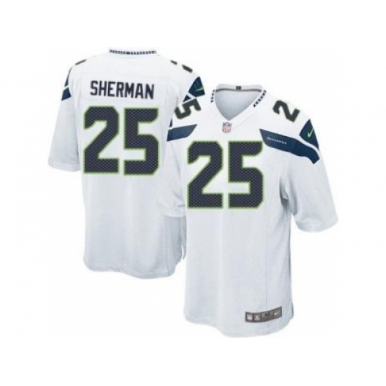 Nike Seattle Seahawks 25 Richard Sherma White Game NFL Jersey Nike Seattle Seahawks 25 Richard Sherma White Game NFL Jersey