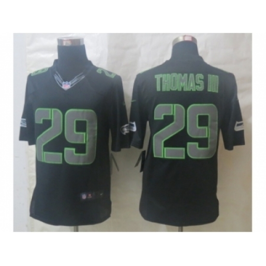 Nike Seattle Seahawks 29 Thomas Black Impact Limited NFL Jersey Nike Seattle Seahawks 29 Thomas Black Impact Limited NFL Jersey