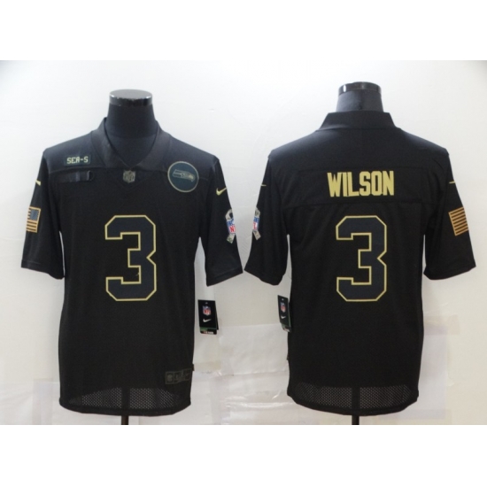 Nike Seattle Seahawks 3 Russell Wilson Black 2020 Salute To Service Limited Jersey Nike Seattle Seahawks 3 Russell Wilson Black 2020 Salute To Service Limited Jersey