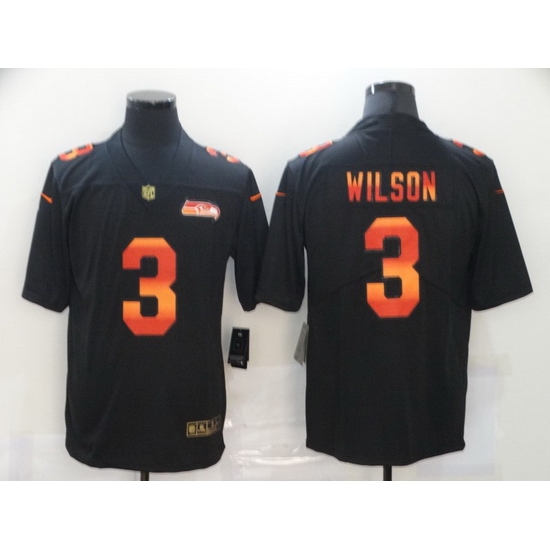 Nike Seattle Seahawks 3 Russell Wilson Black Colorful Fashion Limited Jersey Nike Seattle Seahawks 3 Russell Wilson Black Colorful Fashion Limited Jersey