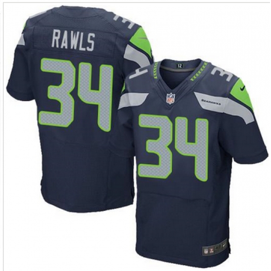 Nike Seattle Seahawks #34 Thomas Rawls Steel Blue Team Color Mens Stitched NFL Elite Jersey Nike Seattle Seahawks #34 Thomas Rawls Steel Blue Team Color Mens Stitched NFL Elite Jersey