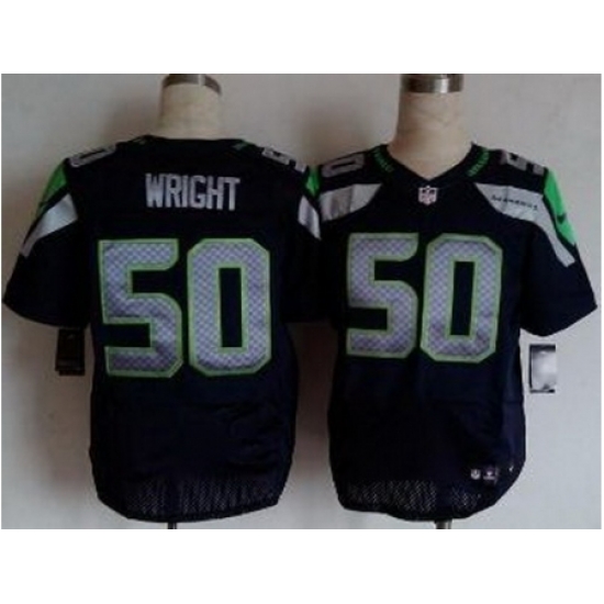 Nike Seattle Seahawks 50 K.J. Wright Blue Elite NFL Jersey Nike Seattle Seahawks 50 K.J. Wright Blue Elite NFL Jersey