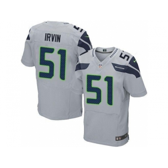 Nike Seattle Seahawks 51 Bruce Irvin Grey Elite NFL Jersey Nike Seattle Seahawks 51 Bruce Irvin Grey Elite NFL Jersey