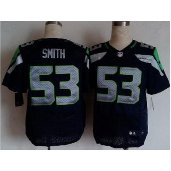 Nike Seattle Seahawks 53 Malcolm Smith Blue Elite NFL Jersey Nike Seattle Seahawks 53 Malcolm Smith Blue Elite NFL Jersey