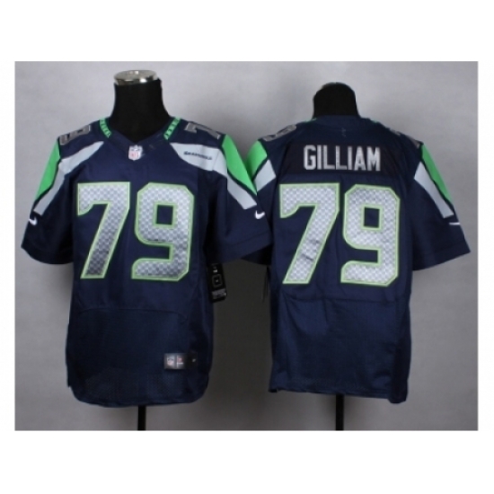 Nike Seattle Seahawks 79 Garry Gilliam blue Elite NFL Jersey Nike Seattle Seahawks 79 Garry Gilliam blue Elite NFL Jersey