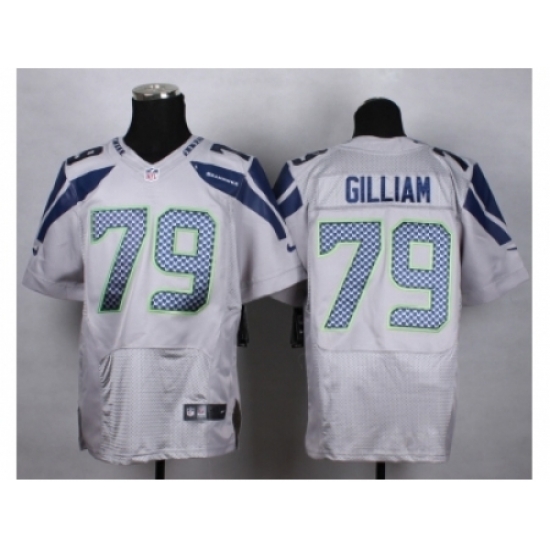 Nike Seattle Seahawks 79 Garry Gilliam grey Elite NFL Jersey Nike Seattle Seahawks 79 Garry Gilliam grey Elite NFL Jersey