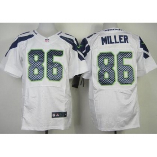 Nike Seattle Seahawks 86 Zach Miller White Elite NFL Jersey