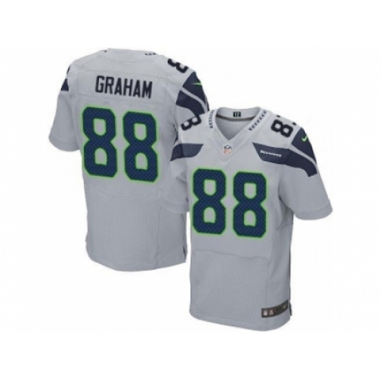Nike Seattle Seahawks 88 Jimmy Graham Grey Elite NFL Jersey Nike Seattle Seahawks 88 Jimmy Graham Grey Elite NFL Jersey