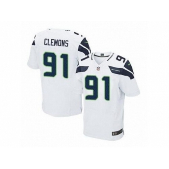 Nike Seattle Seahawks 91 Chris Clemons white Elite NFL Jersey Nike Seattle Seahawks 91 Chris Clemons white Elite NFL Jersey