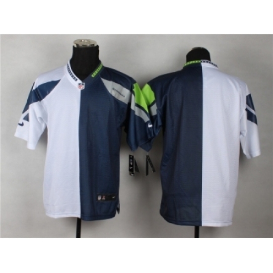 Nike Seattle Seahawks blank blue white Elite Split NFL Jersey Nike Seattle Seahawks blank blue white Elite Split NFL Jersey