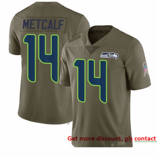 Seahawks 14 D K Metcalf Olive Men Stitched Football Limited 2017 Salute To Service Jersey Seahawks 14 D K Metcalf Olive Men Stitched Football Limited 2017 Salute To Service Jersey