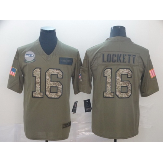 Seahawks 16 Tyler Lockett 2019 Olive Camo Salute To Service Limited Jersey Seahawks 16 Tyler Lockett 2019 Olive Camo Salute To Service Limited Jersey