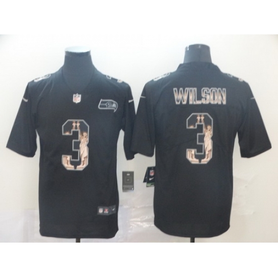 Seahawks 3 Russell Wilson Black Statue Of Liberty Limited Jersey Seahawks 3 Russell Wilson Black Statue Of Liberty Limited Jersey