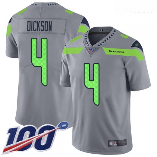 Seahawks 4 Michael Dickson Gray Men Stitched Football Limited Inverted Legend 100th Season Jersey Seahawks 4 Michael Dickson Gray Men Stitched Football Limited Inverted Legend 100th Season Jersey