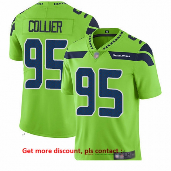 Seahawks 95 L J Collier Green Men Stitched Football Limited Rush Jersey Seahawks 95 L J Collier Green Men Stitched Football Limited Rush Jersey