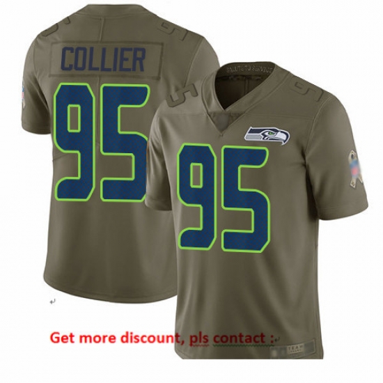Seahawks 95 L J Collier Olive Men Stitched Football Limited 2017 Salute To Service Jersey Seahawks 95 L J Collier Olive Men Stitched Football Limited 2017 Salute To Service Jersey
