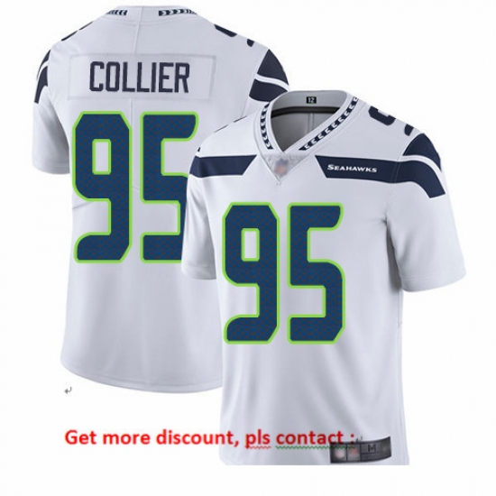 Seahawks 95 L J Collier White Men Stitched Football Vapor Untouchable Limited Jersey Seahawks 95 L J Collier White Men Stitched Football Vapor Untouchable Limited Jersey