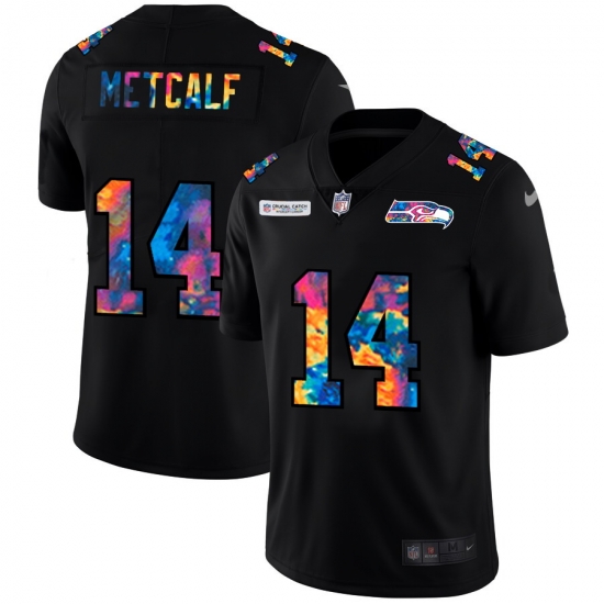 Seattle Seahawks 14 DK Metcalf Men Nike Multi Color Black 2020 NFL Crucial Catch Vapor Untouchable Limited Jersey Seattle Seahawks 14 DK Metcalf Men Nike Multi Color Black 2020 NFL Crucial Catch Vapor Untouchable Limited Jersey
