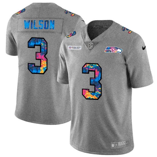 Seattle Seahawks 3 Russell Wilson Men Nike Multi Color 2020 NFL Crucial Catch NFL Jersey Greyheather Seattle Seahawks 3 Russell Wilson Men Nike Multi Color 2020 NFL Crucial Catch NFL Jersey Greyheather