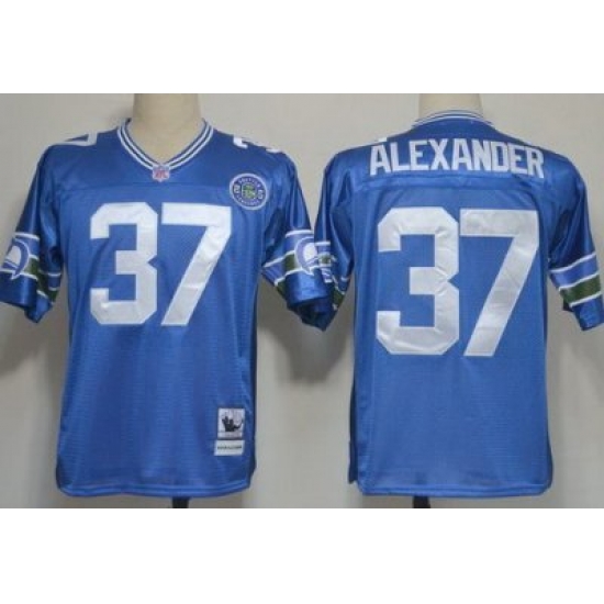 Seattle Seahawks 37 Shaun Alexander Blue Throwback NFL Jerseys Seattle Seahawks 37 Shaun Alexander Blue Throwback NFL Jerseys