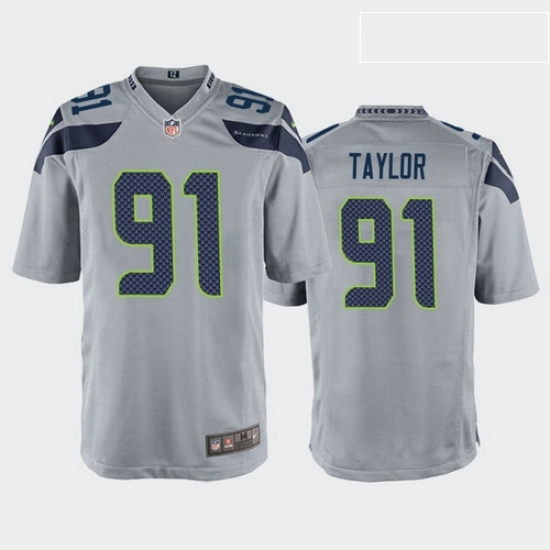 men darrell taylor seattle seahawks gray game jersey men darrell taylor seattle seahawks gray game jersey