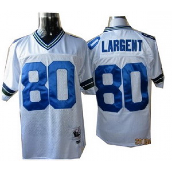 nfl Seattle Seahawks 80 Steve Largent Throwback white nfl Seattle Seahawks 80 Steve Largent Throwback white