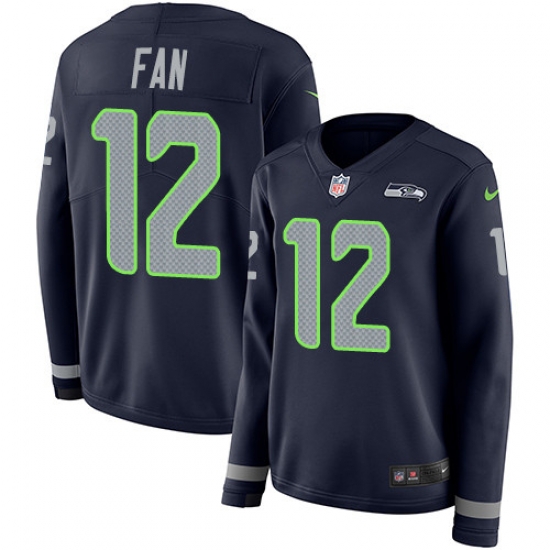 Nike Seahawks #12 Fan Steel Blue Team Color Women Stitched NFL Jersey Nike Seahawks #12 Fan Steel Blue Team Color Women Stitched NFL Jersey