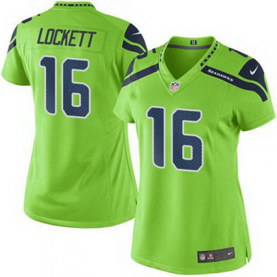 Nike Seahawks #16 Tyler Lockett Green Womens Stitched NFL Limited Rush Jersey Nike Seahawks #16 Tyler Lockett Green Womens Stitched NFL Limited Rush Jersey