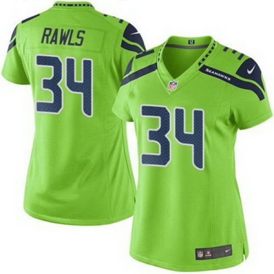 Nike Seahawks #34 Thomas Rawls Green Womens Stitched NFL Limited Rush Jersey Nike Seahawks #34 Thomas Rawls Green Womens Stitched NFL Limited Rush Jersey