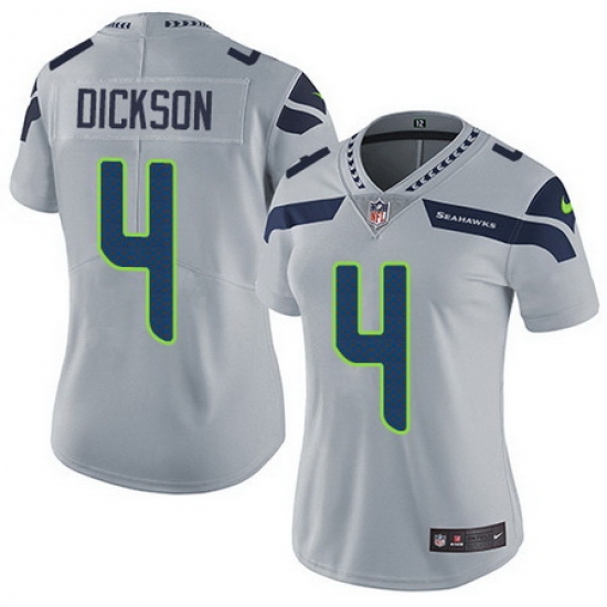 Nike Seahawks 4 Michael Dickson Grey Alternate Womens Stitched NFL Vapor Untouchable Limited Jersey Nike Seahawks 4 Michael Dickson Grey Alternate Womens Stitched NFL Vapor Untouchable Limited Jersey