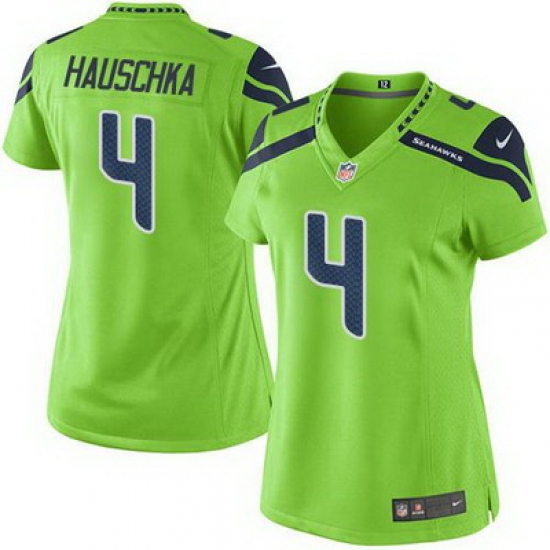 Nike Seahawks #4 Steven Hauschka Green Womens Stitched NFL Limited Rush Jersey Nike Seahawks #4 Steven Hauschka Green Womens Stitched NFL Limited Rush Jersey