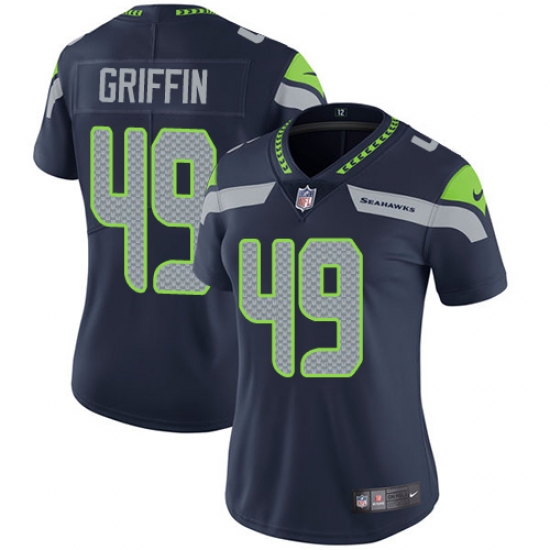 Nike Seahawks #49 Shaquem Griffin Steel Blue Team Color Womens Stitched NFL Vapor Untouchable Limited Jersey Nike Seahawks #49 Shaquem Griffin Steel Blue Team Color Womens Stitched NFL Vapor Untouchable Limited Jersey