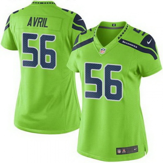 Nike Seahawks #56 Cliff Avril Green Womens Stitched NFL Limited Rush Jersey Nike Seahawks #56 Cliff Avril Green Womens Stitched NFL Limited Rush Jersey