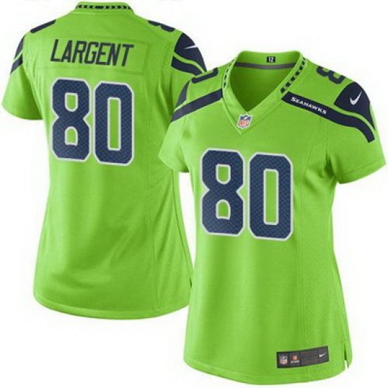 Nike Seahawks #80 Steve Largent Green Womens Stitched NFL Limited Rush Jersey Nike Seahawks #80 Steve Largent Green Womens Stitched NFL Limited Rush Jersey