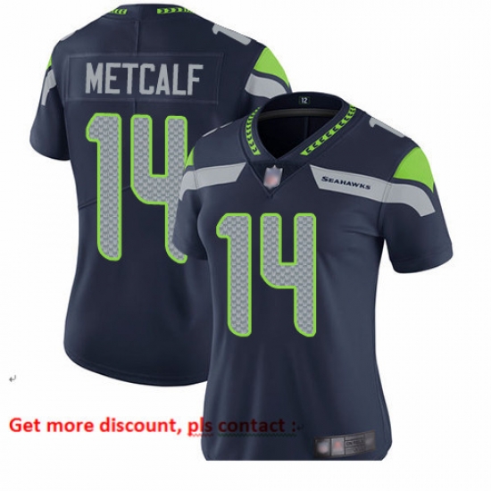 Seahawks 14 D K Metcalf Steel Blue Team Color Women Stitched Football Vapor Untouchable Limited Jersey Seahawks 14 D K Metcalf Steel Blue Team Color Women Stitched Football Vapor Untouchable Limited Jersey
