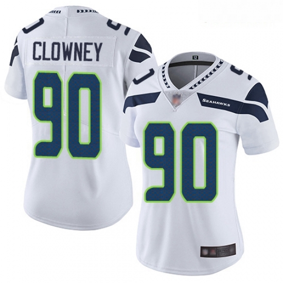 Seahawks #90 Jadeveon Clowney White Women Stitched Football Vapor Untouchable Limited Jersey Seahawks #90 Jadeveon Clowney White Women Stitched Football Vapor Untouchable Limited Jersey