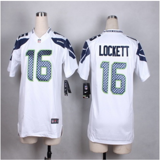 Women Nike Seahawks #16 Tyler Lockett White Stitched NFL Elite Jersey Women Nike Seahawks #16 Tyler Lockett White Stitched NFL Elite Jersey