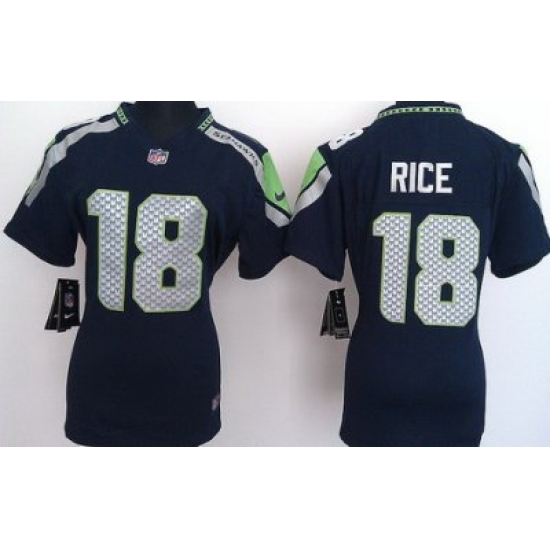 Women Nike Seattle Seahawks 18# Sidney Rice Blue Nike NFL Jerseys Women Nike Seattle Seahawks 18# Sidney Rice Blue Nike NFL Jerseys
