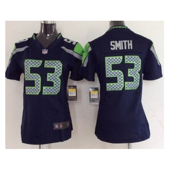 Women Nike Seattle Seahawks #53 Malcolm Smith Blue NFL Jersey Women Nike Seattle Seahawks #53 Malcolm Smith Blue NFL Jersey