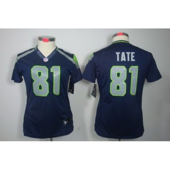 Women Nike Seattle Seahawks #81 Golden Tate Blue Color NFL LIMITED Jerseys Women Nike Seattle Seahawks #81 Golden Tate Blue Color NFL LIMITED Jerseys