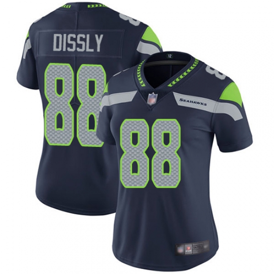 Women Seahawks 88 Will Dissly Steel Blue Team Color Stitched Football Vapor Untouchable Limited Jersey Women Seahawks 88 Will Dissly Steel Blue Team Color Stitched Football Vapor Untouchable Limited Jersey