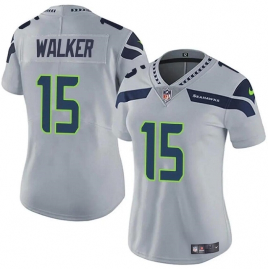 Women Seattle Seahawks 15 P J Walker Grey Vapor Limited Stitched Football Jersey Women Seattle Seahawks 15 P J Walker Grey Vapor Limited Stitched Football Jersey