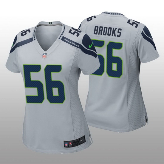 Women Seattle Seahawks Jordyn Brooks #56 Grey Vapor Limited NFL Jersey Women Seattle Seahawks Jordyn Brooks #56 Grey Vapor Limited NFL Jersey
