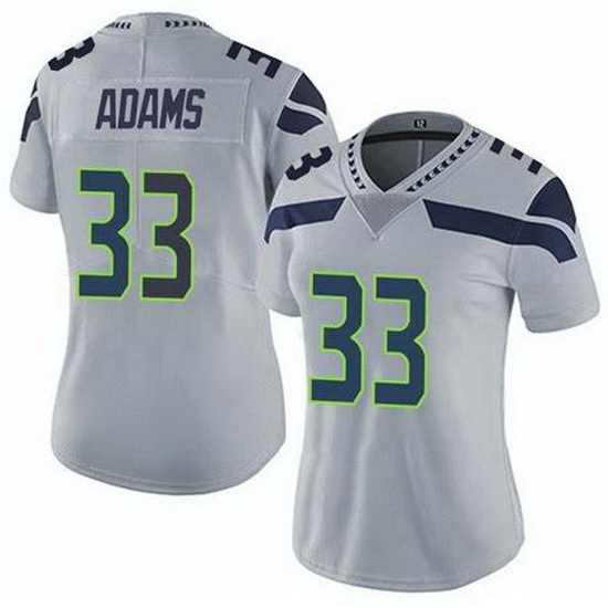 Womenn Seattle Seahawks Jamal Adams #33 Grey Vapor Limited NFL Jersey Womenn Seattle Seahawks Jamal Adams #33 Grey Vapor Limited NFL Jersey
